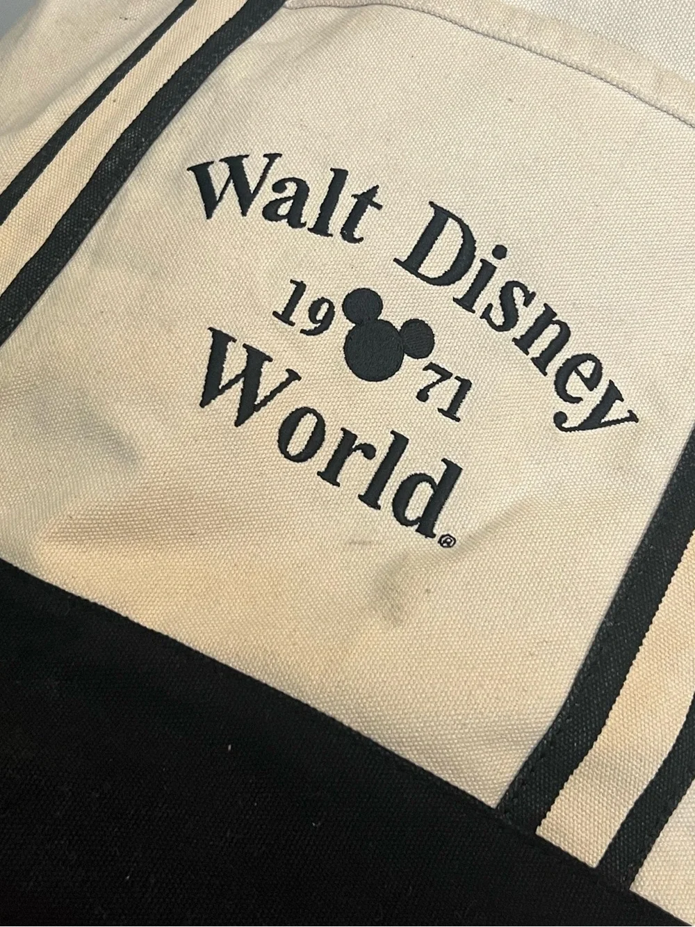 Canvas Tote Disney World with key leash